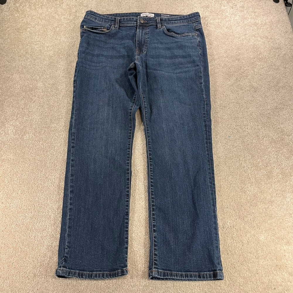 English Laundry Harrow Straight Fit Jeans Mens 36x29 Dark Blue Stretch